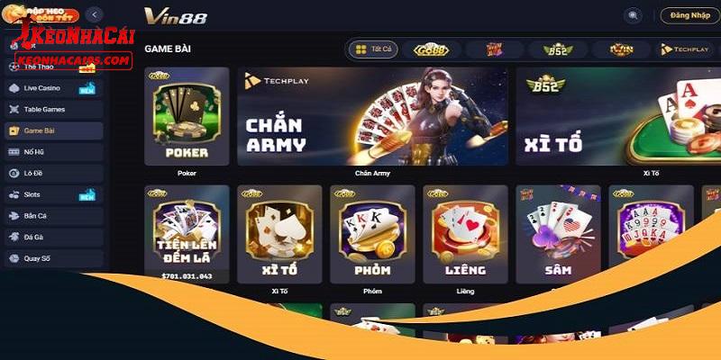 Nhiều sản phẩm đẳng cấp chỉ có tại VIN88