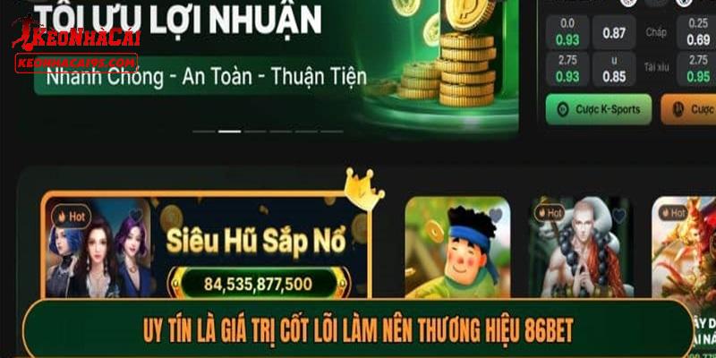 Những ưu điểm vượt trội chỉ có tại 86BET
